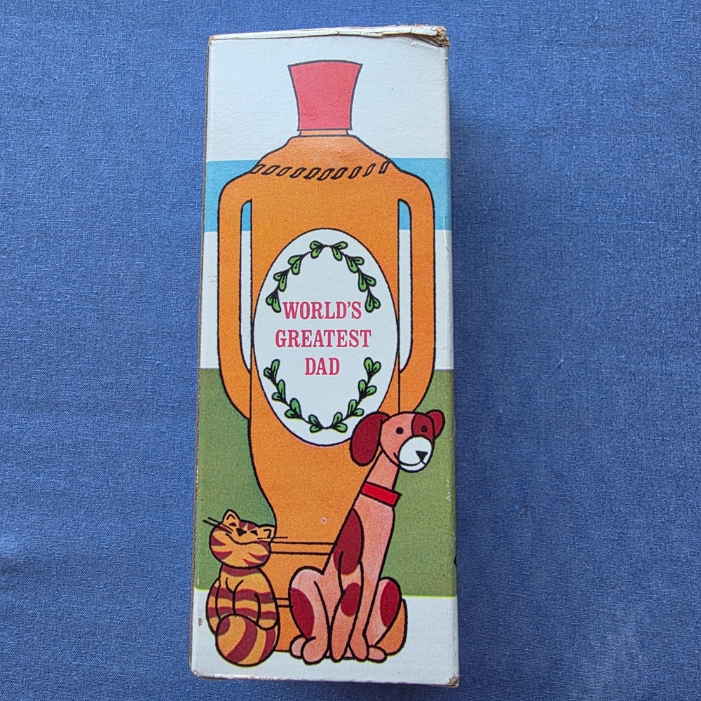 Vintage Avon World's Greatest Dad Trophy After Shave Bottle w/ Original Box